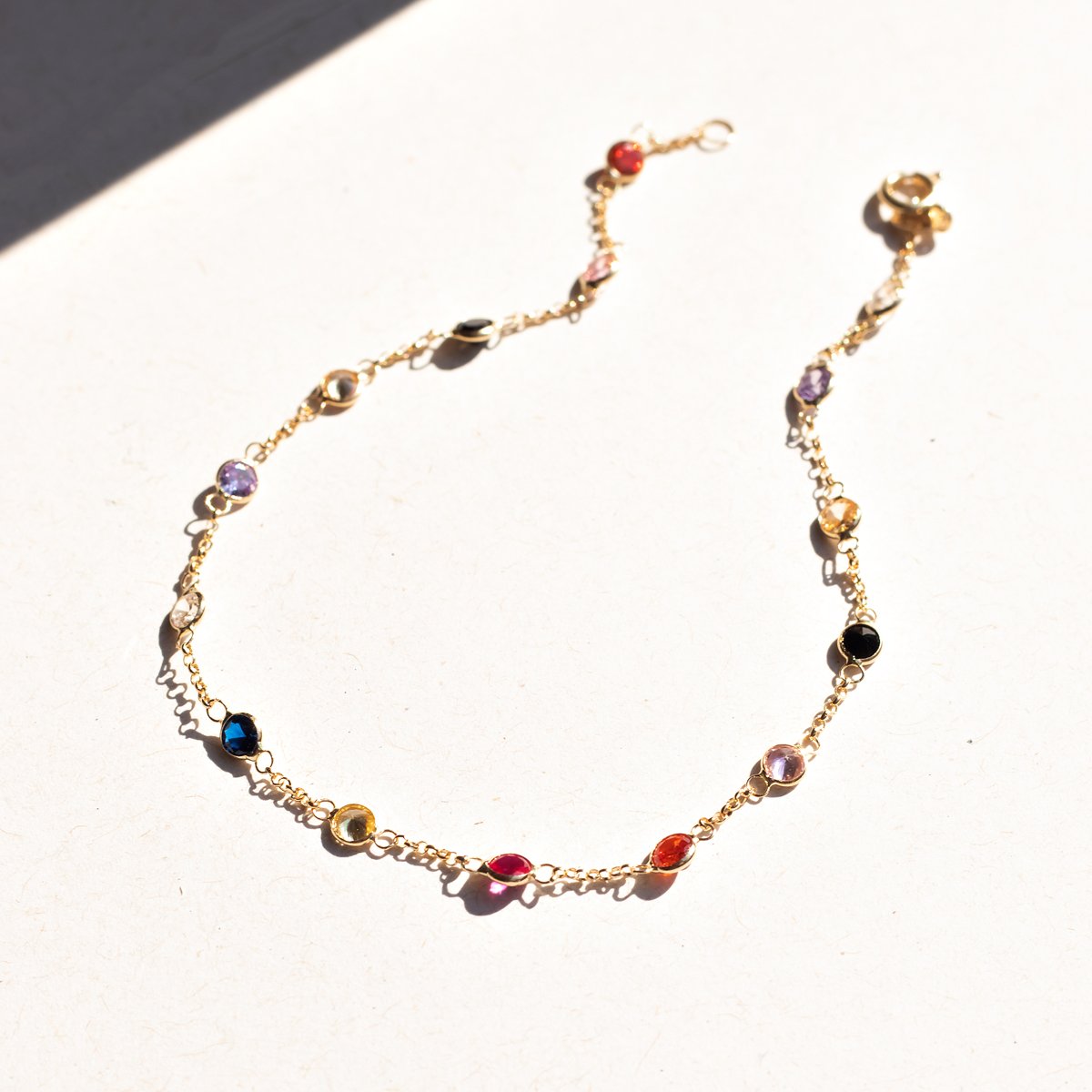 Pulseira Ouro Zircônia Colorida