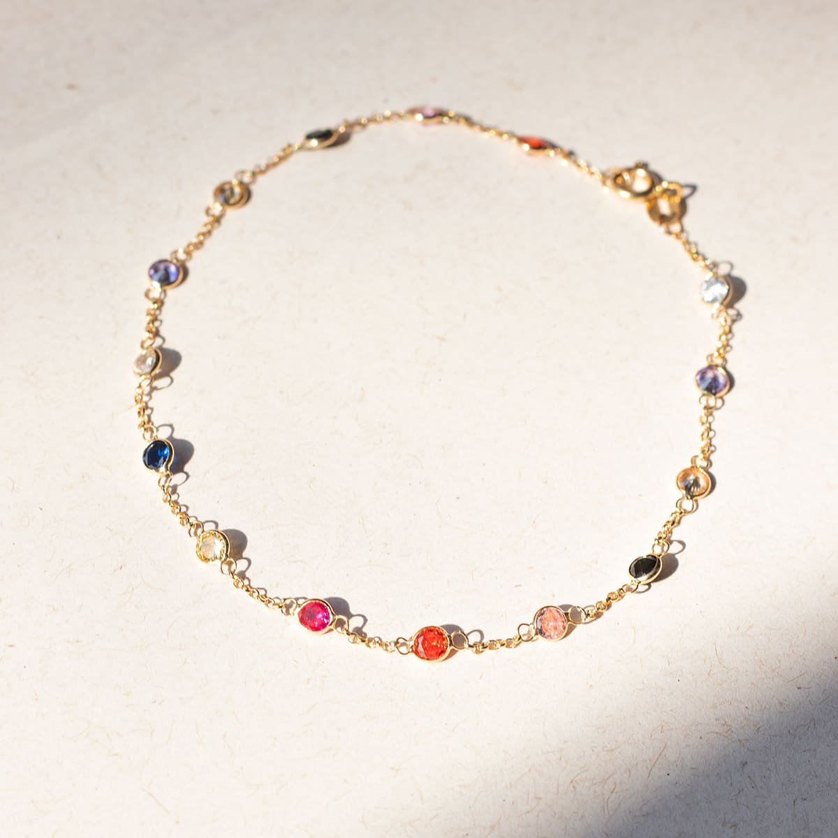 Pulseira Ouro Zircônia Colorida