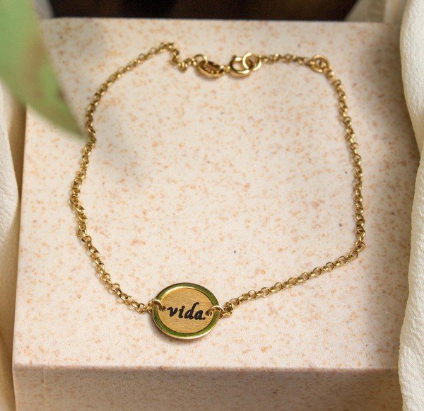Pulseira Plaquinha Vida 