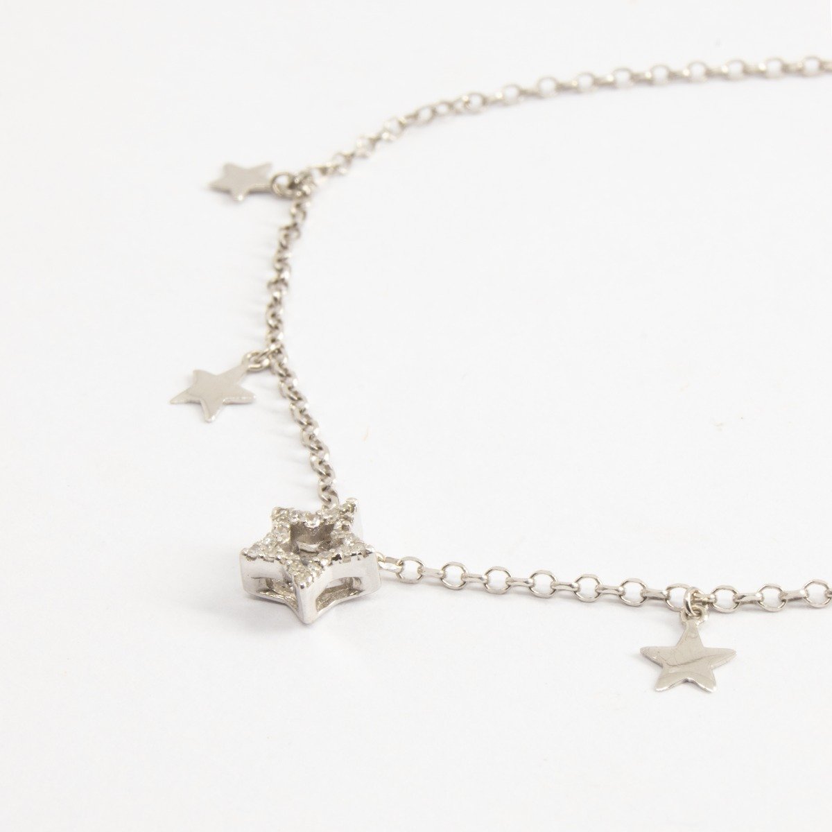 Pulseira Regulável Diamantes e Estrelinhas