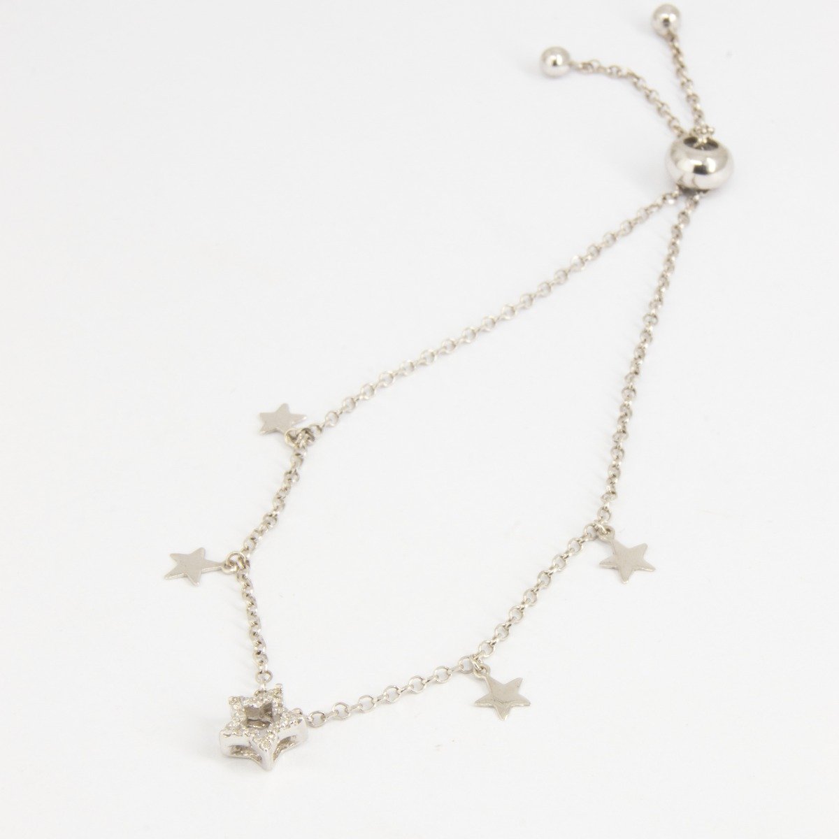 Pulseira Regulável Diamantes e Estrelinhas