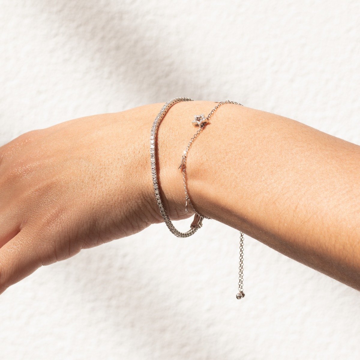 Pulseira Regulável Diamantes e Estrelinhas