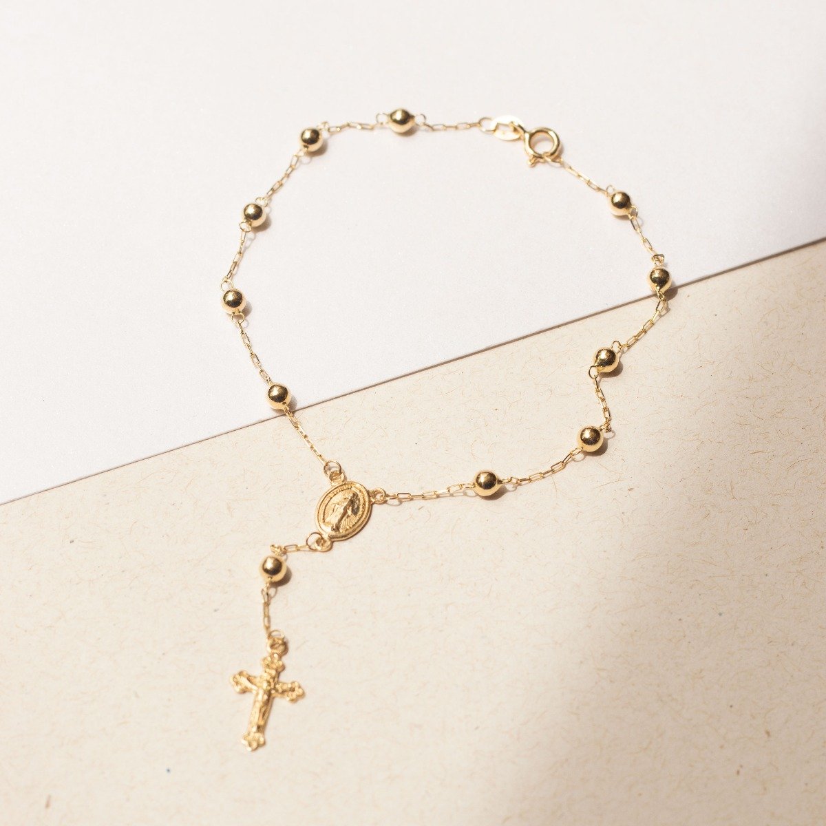 Pulseira Terço Ouro N. Senhora