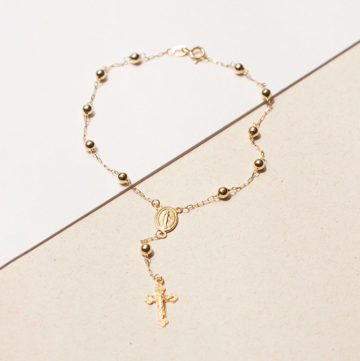 Pulseira Terço Ouro N. Senhora