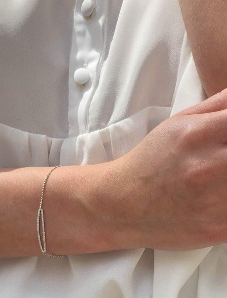 Pulseira Vazada Diamantes