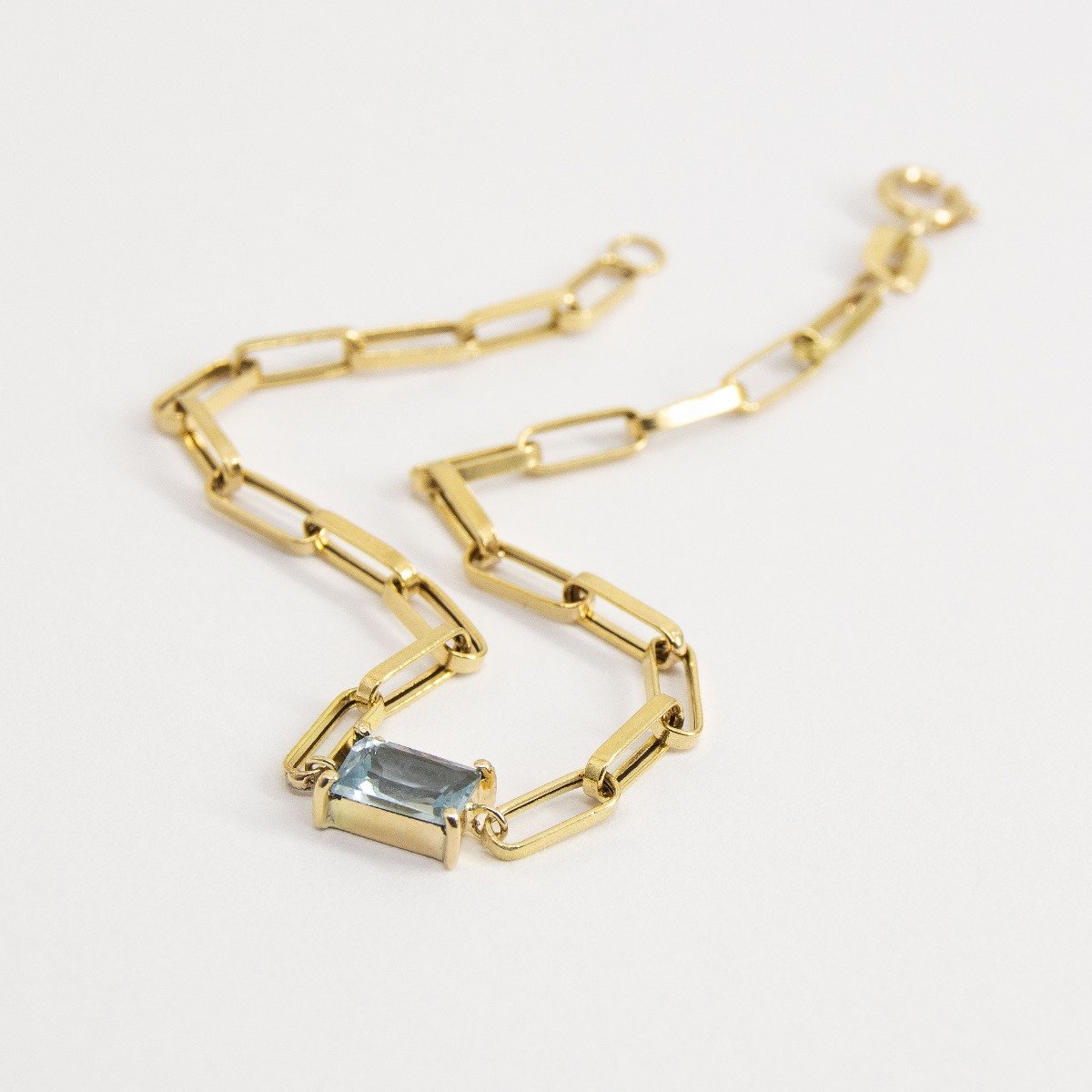 Pulseira vintage cartier baguete topázio
