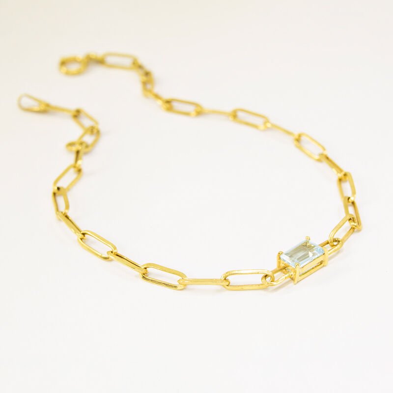 Pulseira vintage cartier baguete topázio