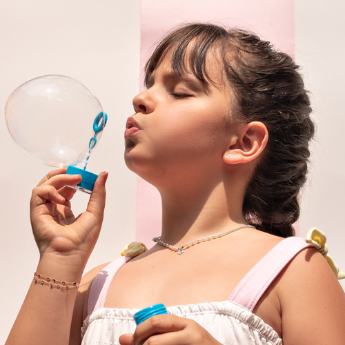 Pulseiras Pastilhas Zircônias Coloridas Infantil